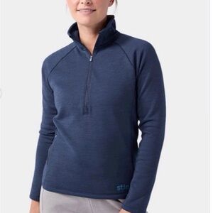Stio Women’s Glide Power Stretch Half Zip Polar Tech Mountain Shadow Heather Sm